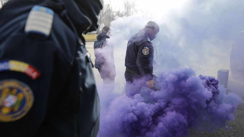 Jandarmeria Română, PRECIZARE de ultimă oră: Dezmințim categoric informația că am „creat busculadă la protestul polițiștilor”