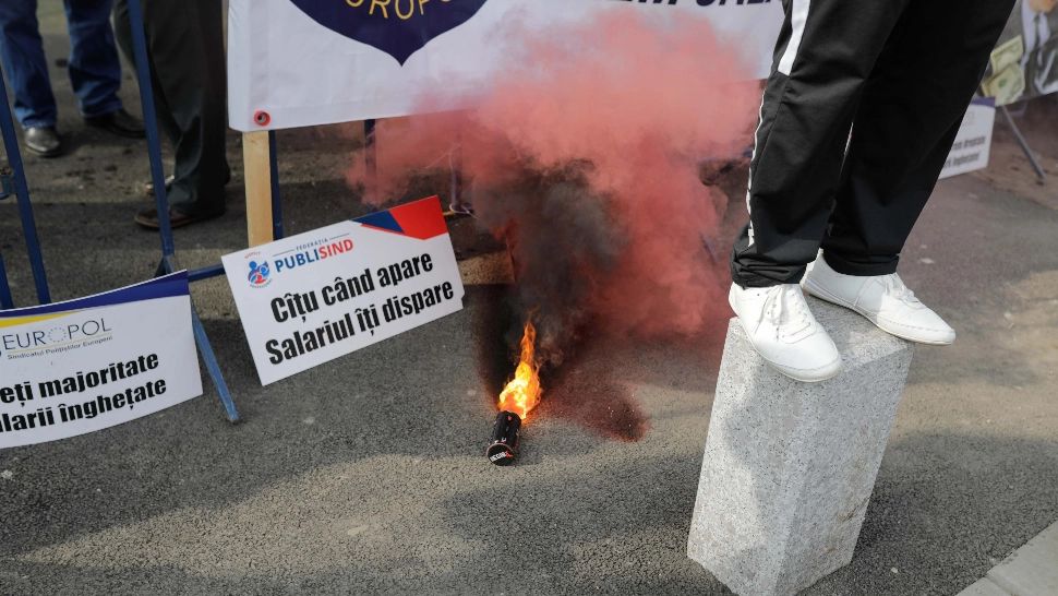 Proteste polițiști la Palatul Cotroceni, 24 februarie 2021 Foto: InquamPhotos/George Călin