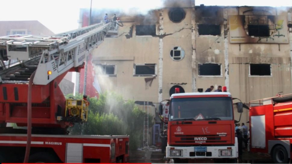 Incendiu devastator în Egipt. Foto: captură YouTube