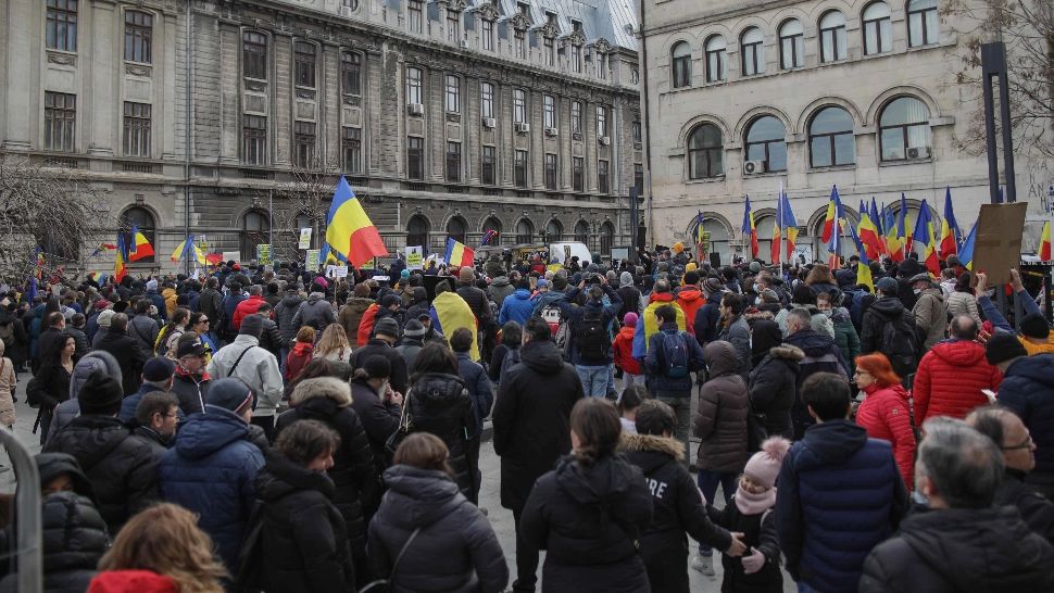 Proteste anti-restricții București, martie 2021 Foto: InquamPhotos/Octav Ganea