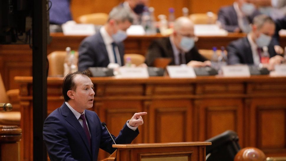 Planul Național de Redresare și Reziliență (PNRR), prezentat de premierul Florin Cîțu în Parlament Foto: INQUAM/Octav Ganea