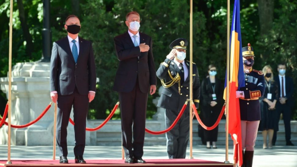 Klaus Iohannis și Andrzej Duda