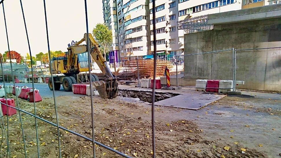 Lucrări Pasaj Doamna Ghica / FOTO: Facebook Nicușor Dan