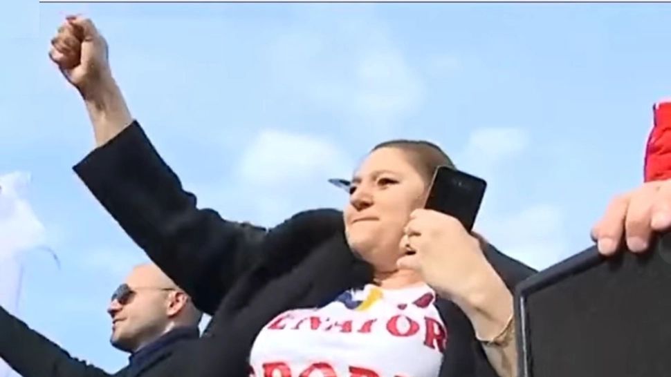 Diana Șoșoacă la o acțiune de protest (arhivă)
