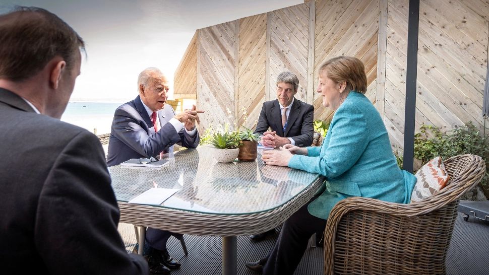 Întâlnire Merkel - Biden (FOTO: Profi Media)