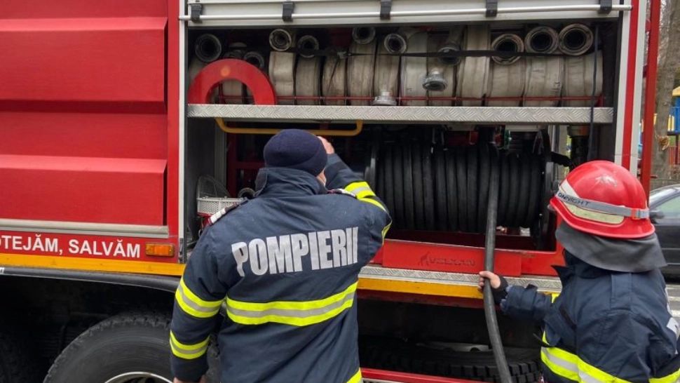 Intervenție pompieri incendiu