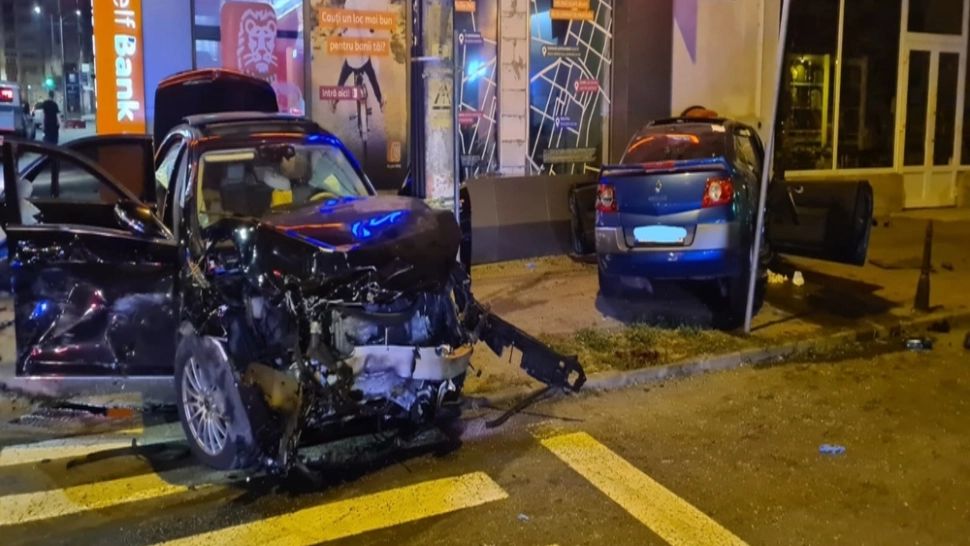 Accident cumplit, în Târgu Mureș. Foto: ISU Mureș