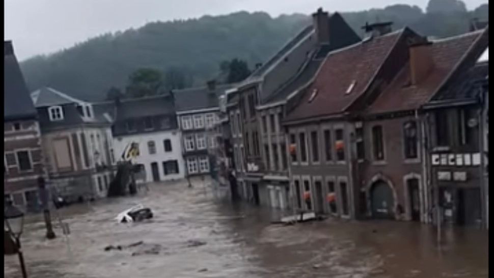 Inundații în Belgia. Foto: captură Facebook