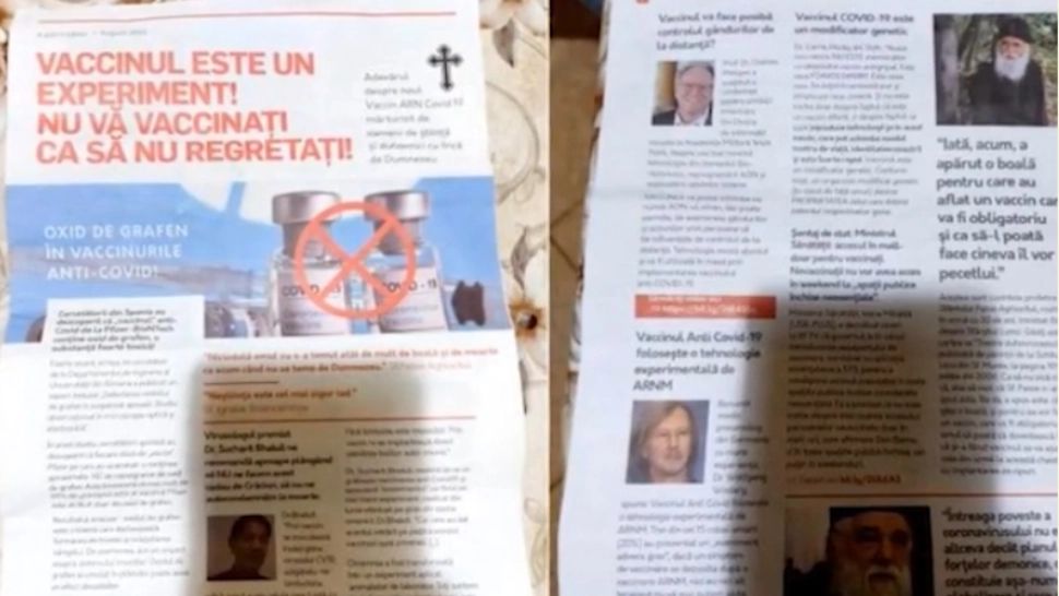 Broșură cu informații false despre COVID-19 / Captură foto