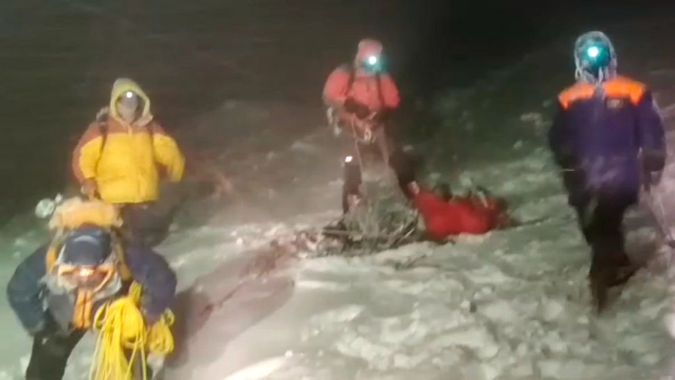 Operațiune de salvare extremă pe Muntele Elbrus din Rusia / Foto: Profimedia