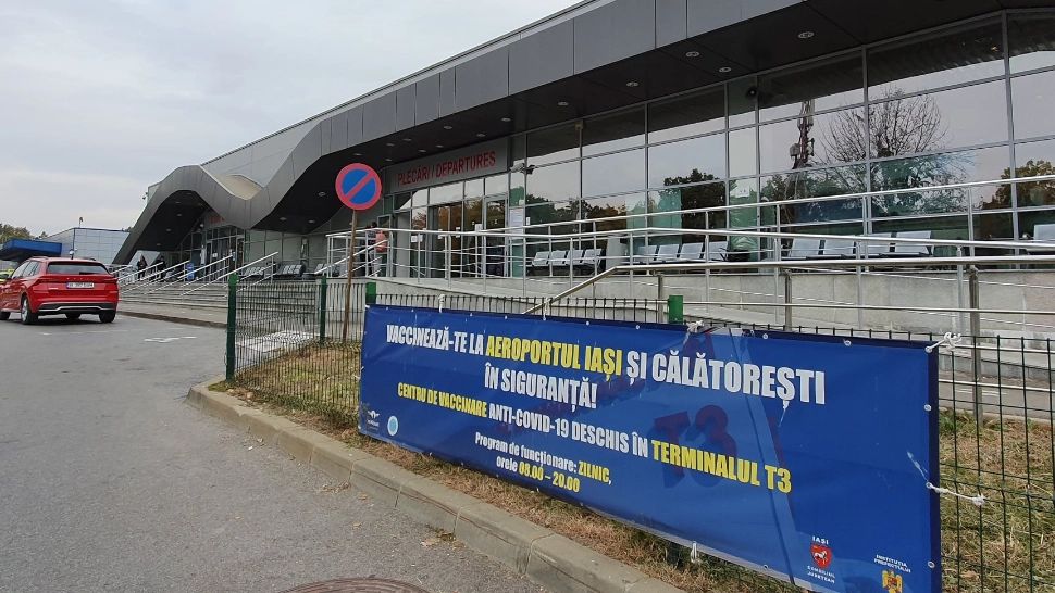 Aeroportul Internațional Iași oferă parcare gratuită pentru cei care se vaccinează. Sursa foto: Facebook 
