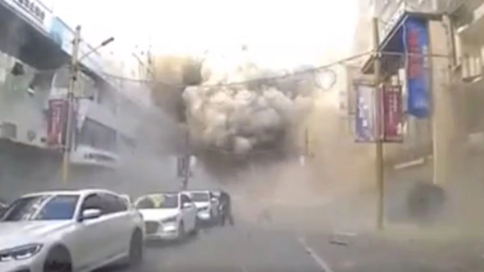 Explozie în China. Foto: captură Twitter