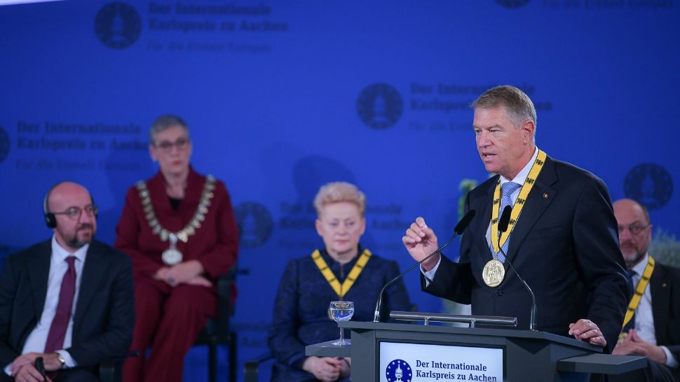 Klaus Iohannis în Germania. Foto: presidency.ro