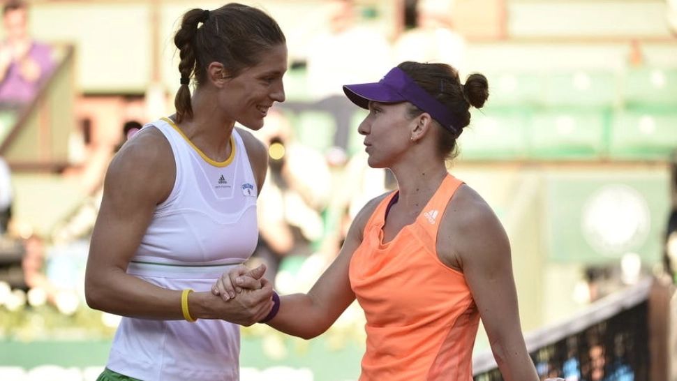 Simona Halep alături de Andrea Petkovic