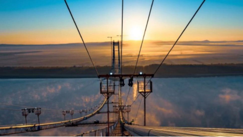 Panoramă de pe Podul de la Brăila (foto: CNAIR)