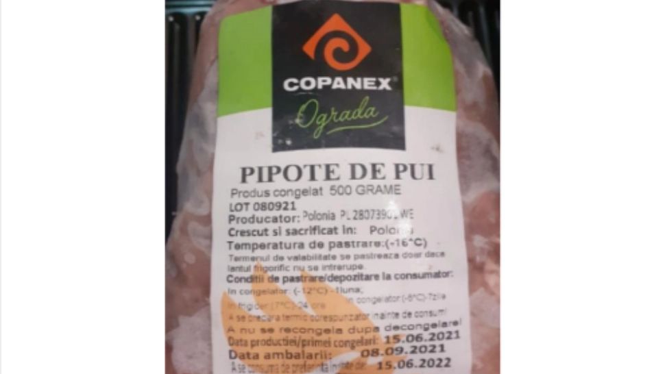 Pipote de pui retrase de pe piață