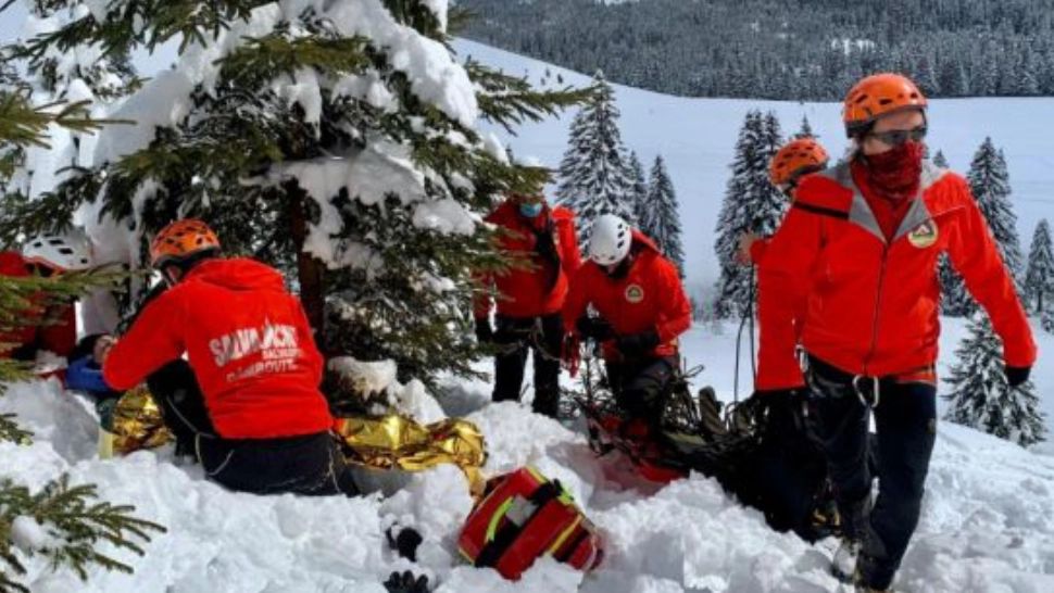 Salvare la înălțime FOTO: Salvamont 