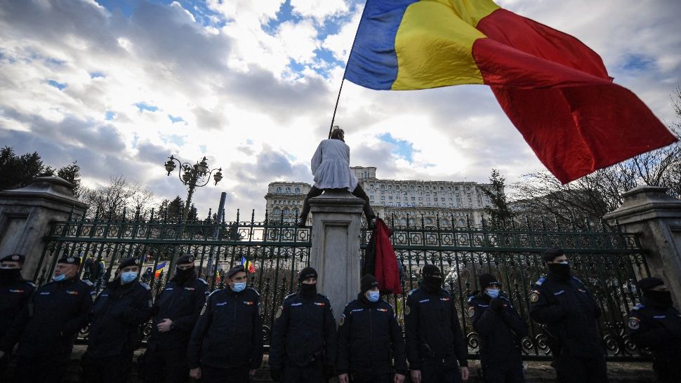 Protest in fața Parlamentului (Profimedia)