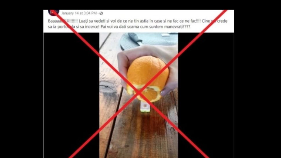 Test portocală / Foto Ro Vaccinare
