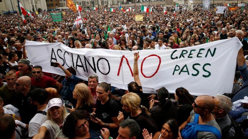 Protest antivaccin ITALIA FOTO: Profimedia