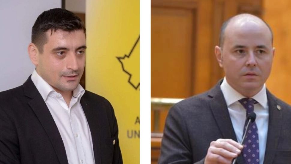 George Simion (AUR) si Alexandru Muraru (PNL)