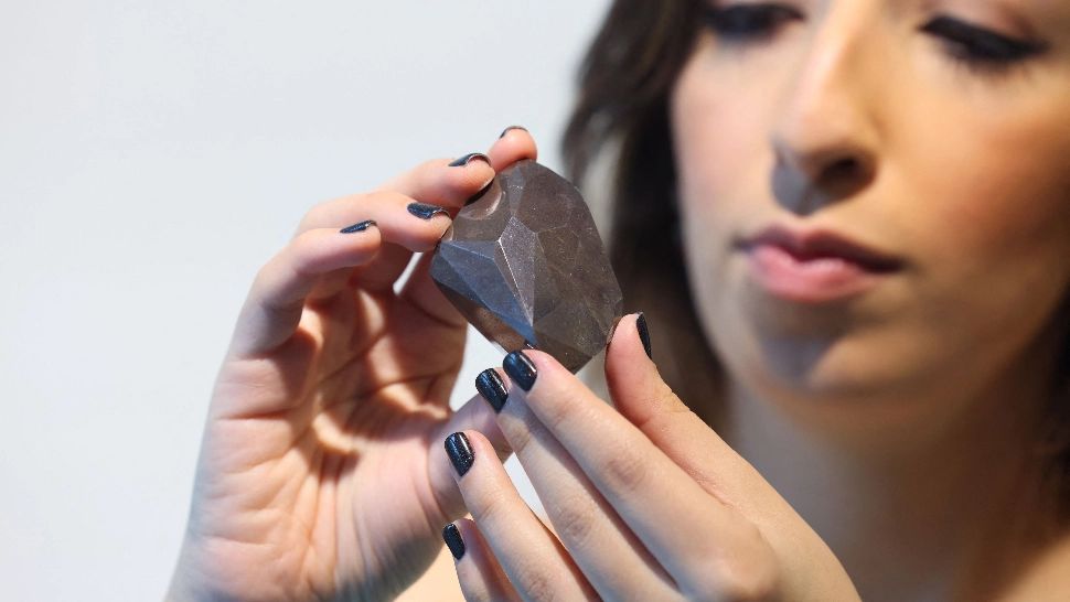 „Enigma” - diamantul negru de 555 de carate. Foto/Profimedia