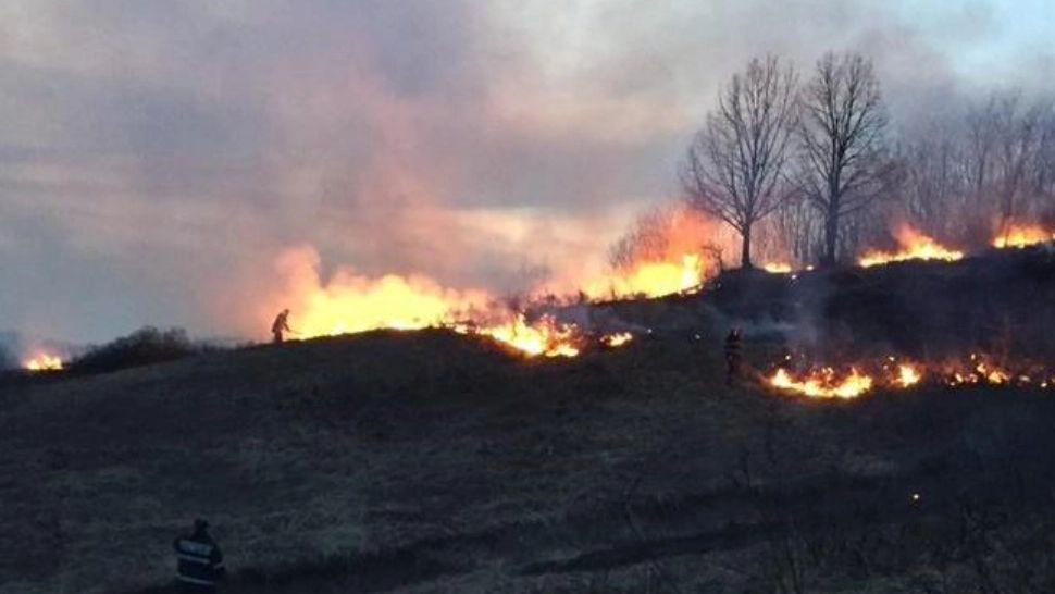 Incendiu vegetatie FOTO: ISU