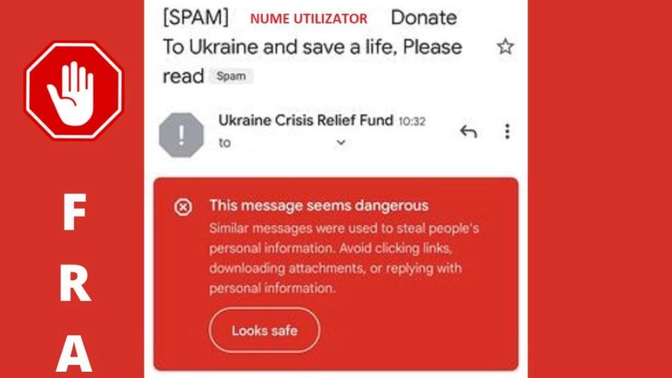 ALERTĂ: Tentativă de fraudă cu donații false pentru ajutorarea Ucrainei 