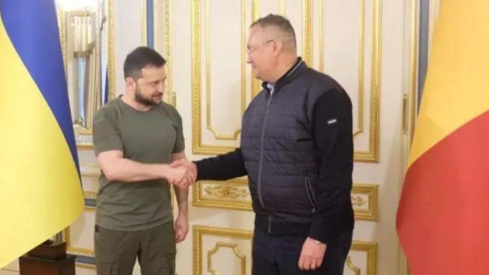 Volodimir Zelenski și Nicolae Ciucă, la Kiev