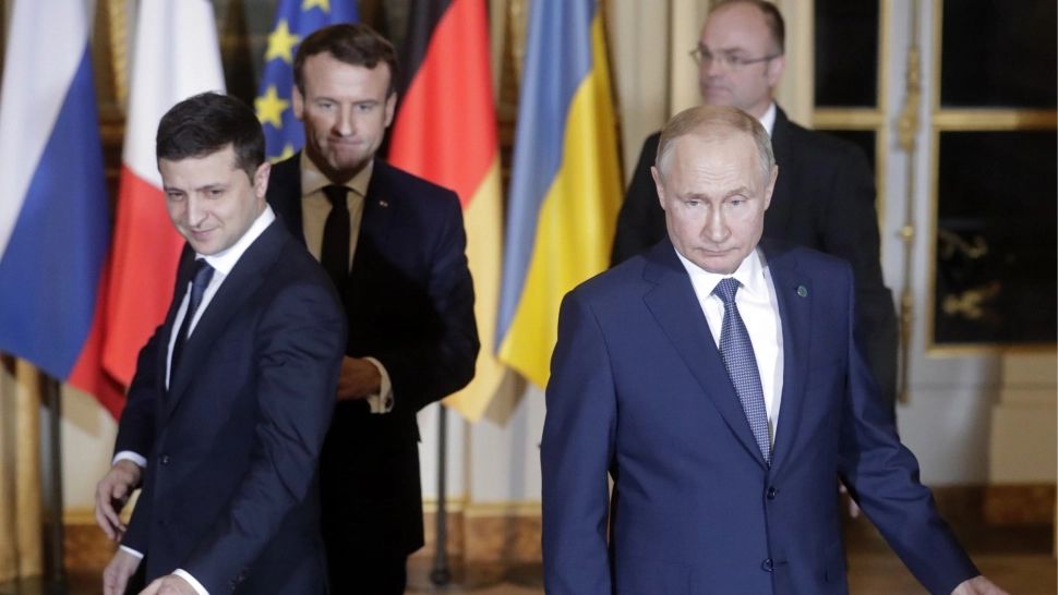 Vladimir Putin și Volodimir Zelenski - arhivă