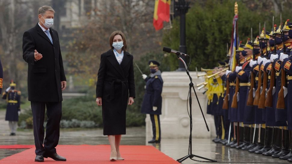 Iohannis și Maia Sandu, în timpul vizitei președintelui Rep. Molodova la București / Inquam Photos / George Calin