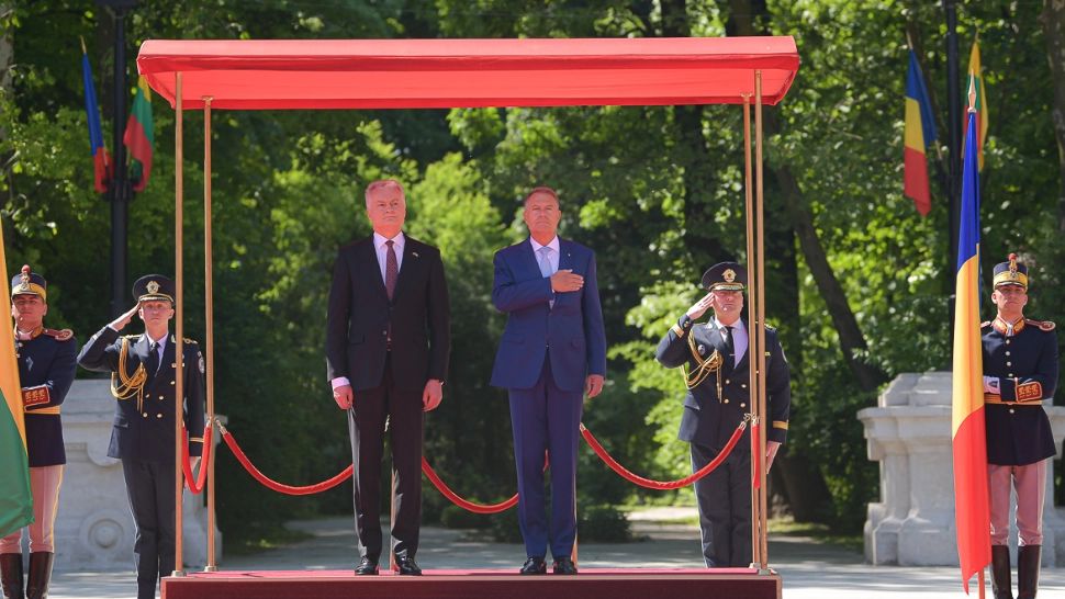 Klaus Iohannis și Gitanas Nauseda, președintele Lituaniei, 6 mai 2022