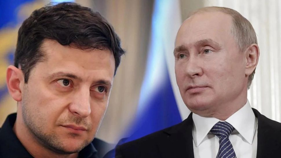 Volodimir Zelenski și Vladimir Putin