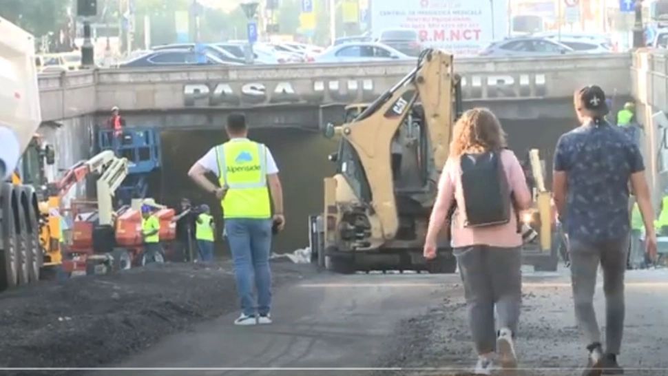 Pasajul Unirii, gata până încep școlile. Foto/Captură video