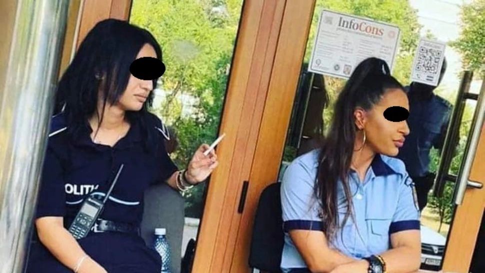 Verificări la Poliția Capitalei, după apariția unei fotografii cu POLIȚISTE care-și beau cafeaua și fumează