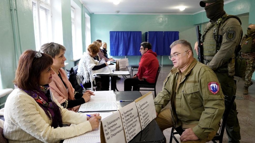 Secție de votare Herson (Profimedia)