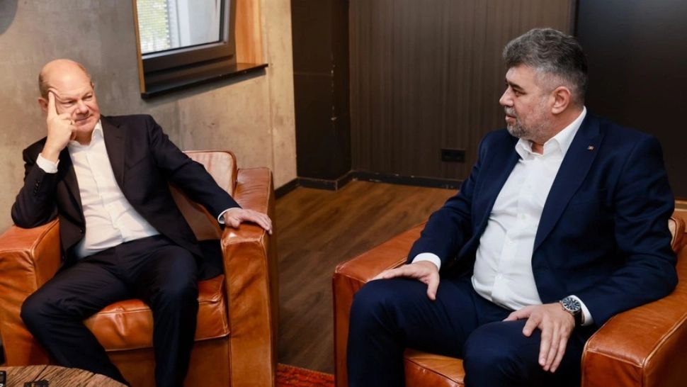 Marcel Ciolacu și Olaf Scholz