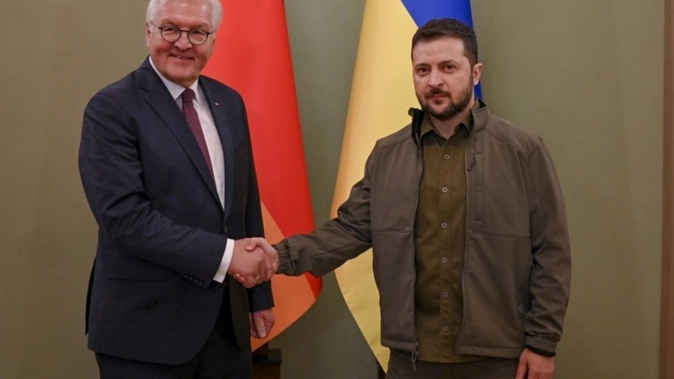 Zelenski împreună cu președintele Germaniei