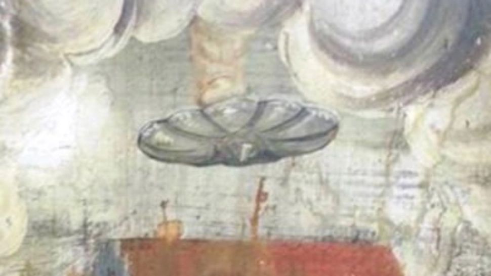 OZN-ul de la Sighișoara. Pictura dintr-o biserică dă fiori și alimentează teorii fanteziste