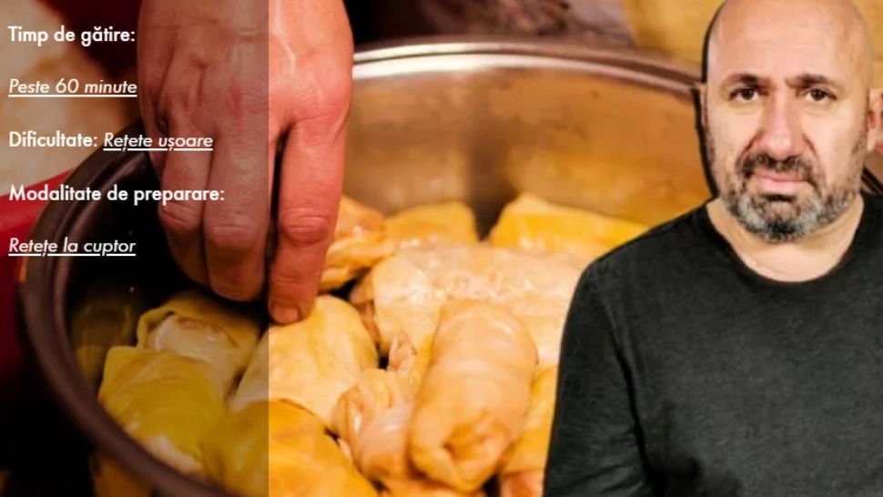 Sarmalele lui Chef Cătălin Scărlătescu  / Captură foto Divahair