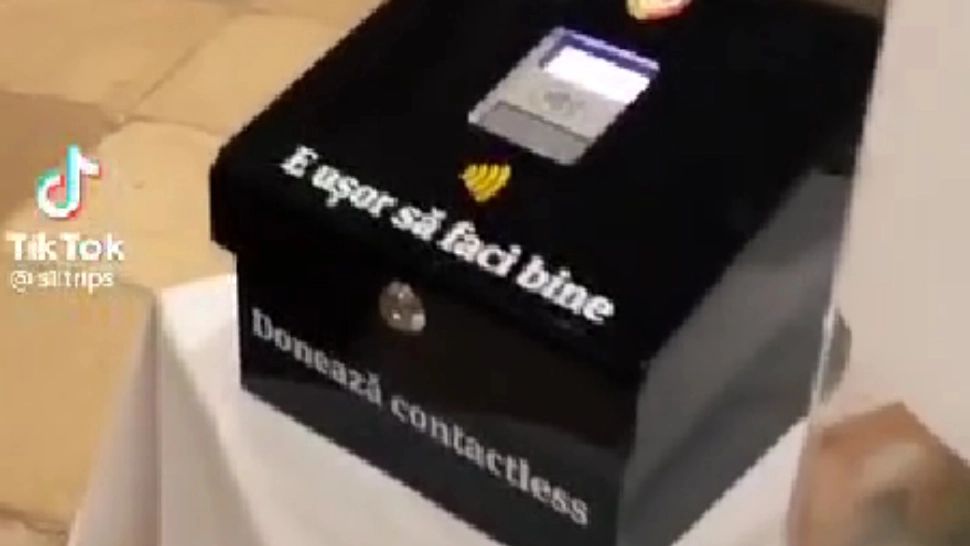 Cutia milei cu contactless/ Captură video TikTok