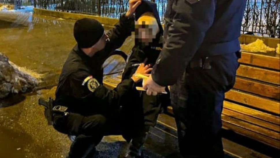 Copil găsit de jandarmi, în Capitală/ Foto: Facebook