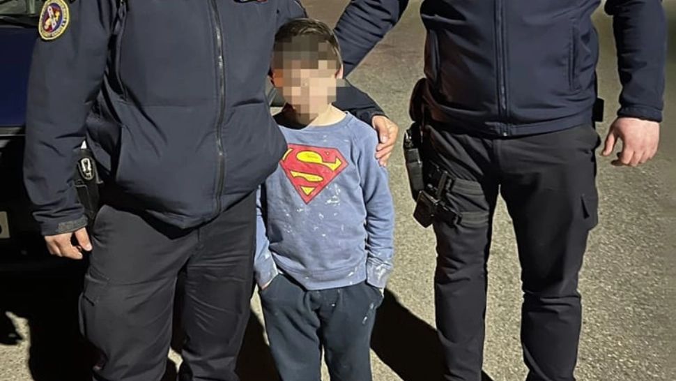 Copil găsit după ce a fost dat dispărut/ Facebook Gruparea de Jandarmi Mobila 