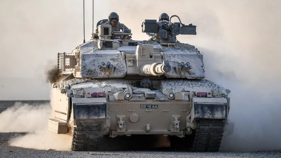 Tancul Challenger 2 în acțiune. Foto: Profimedia