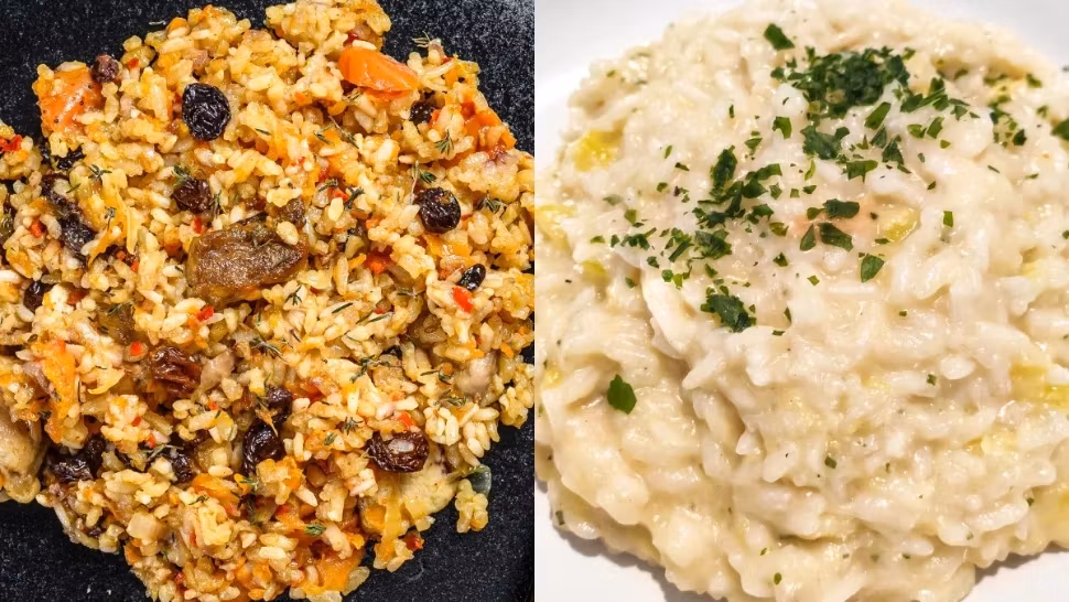 Pilaf vs risotto