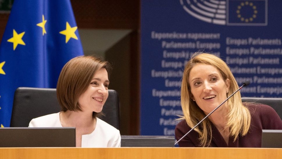 Miting uriaș la Chișinău: Moldovenii cer aderarea la UE - Șefa Parlamentului European, alături de Maia Sandu: Moldova este Europa!
