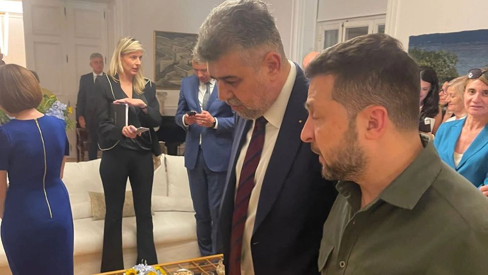 Ciolacu, dineu la Atena cu Volodimir Zelenski. Foto/Guvern