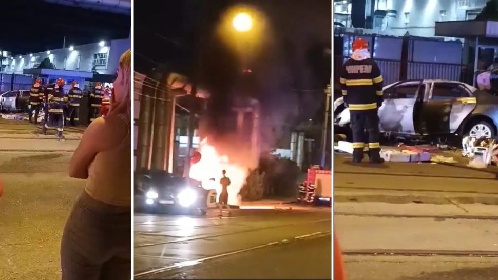 Mașina făcută scrum a tânărului fotbalist Foto/observator prahovean