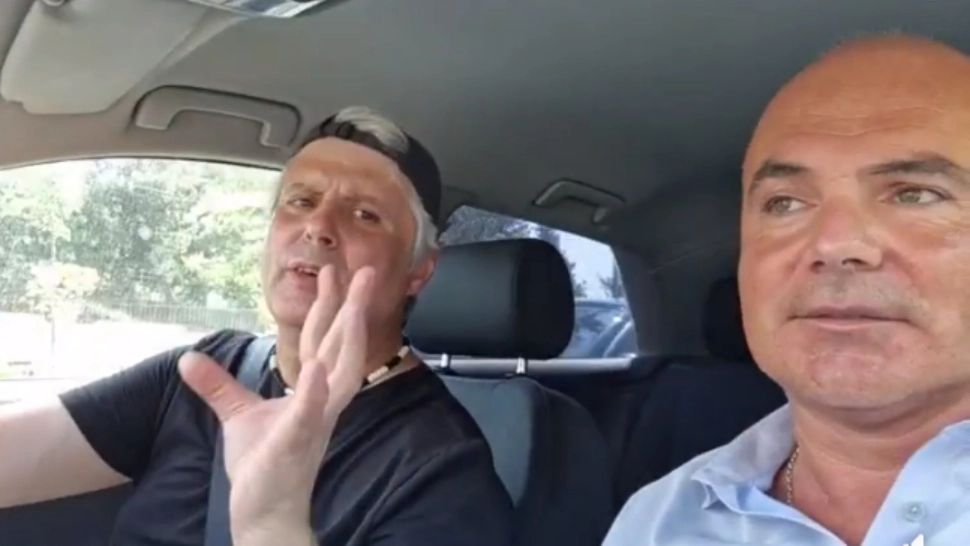 Rareș Bogdan, plimbat cu mașina și luat la rost de un protestatar. Foto: Facebook