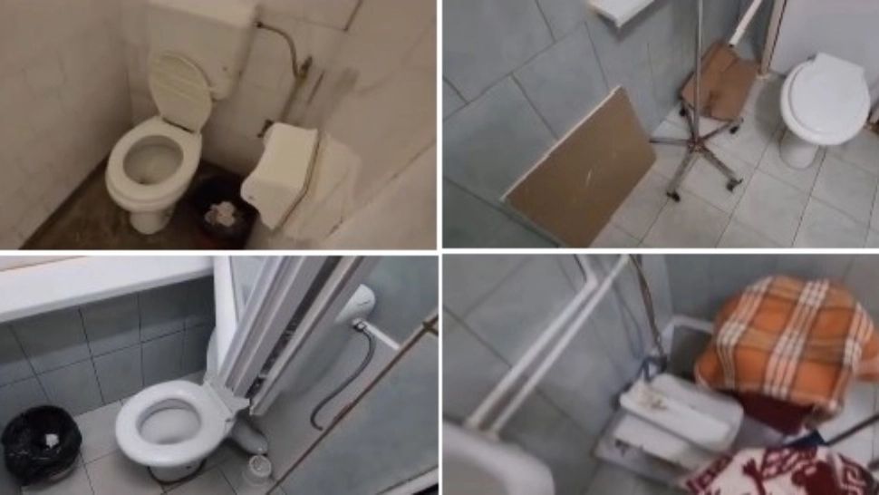 Mizerie de nedescris în băile din Spitalul Curtea de Argeș. Emanuel Ungureanu face publice imagini cu focarul de infecție - VIDEO